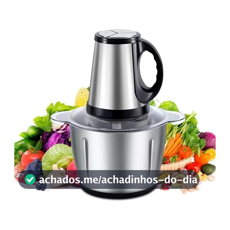 Processador Picador De Alimentos Alça 3L Moedor De Carne Mixer Elétrico Cozinha Casa Alho 110v