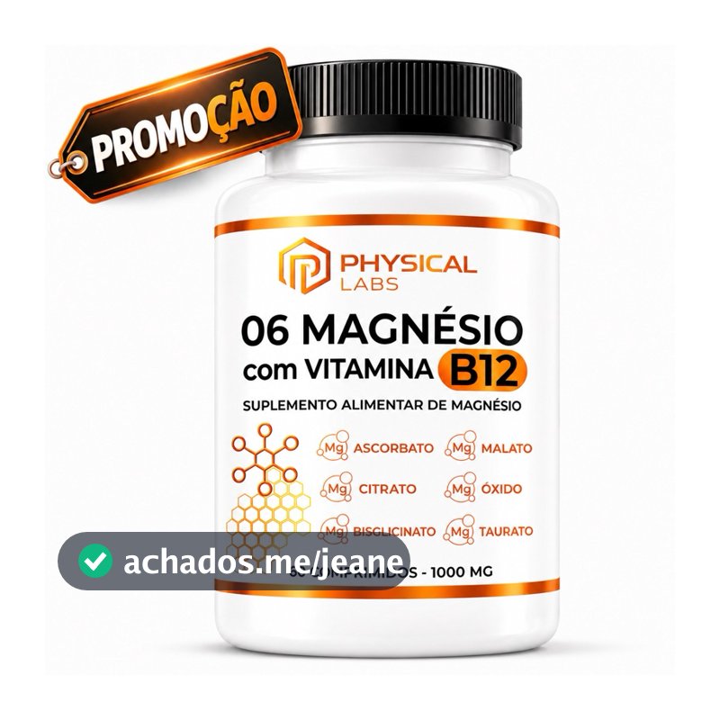 6 Magnesio + Vitamina B12  CONCENTRADO  (  POTE PARA 02 MESES DE USO  )
