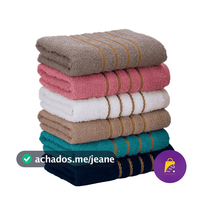 Kit 7 Toalhas de Rosto Grande Macia Felpuda 45x70cm 100% Algodão Grossa