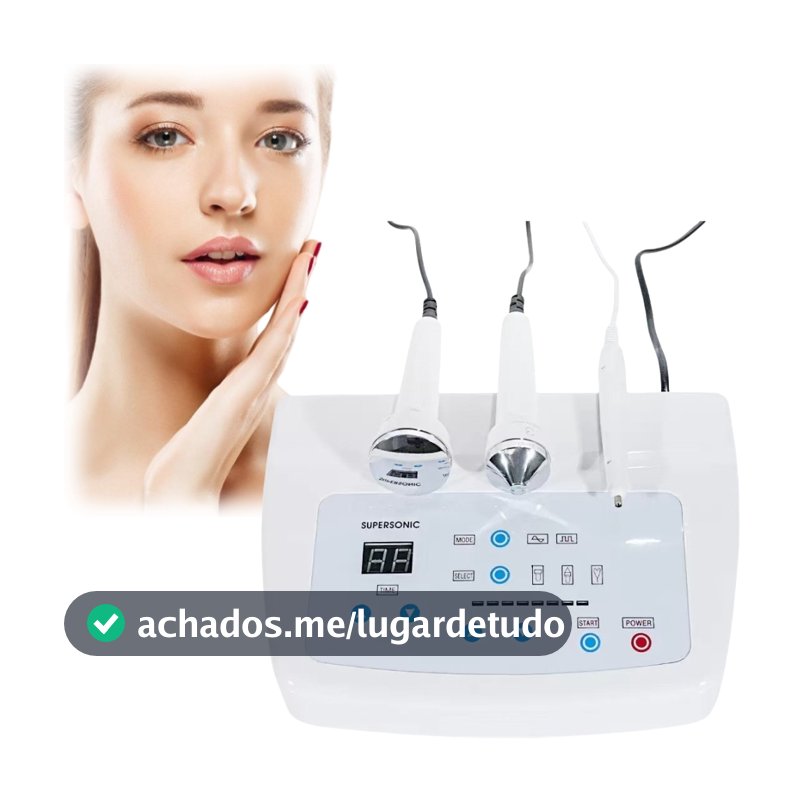 Aparelho de Estética 3 em 1 Ultrassom e Jato de Plasma Facial e Corporal