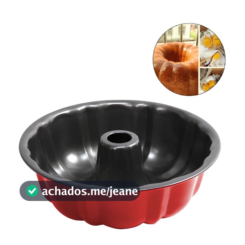 Forma Antiaderente para Pudim Bolo Grande Redonda Forneavel Utensílio de Cozinha