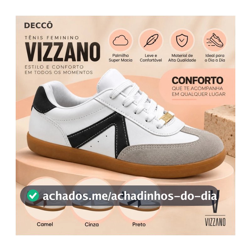 Sapato Feminino Vizzano Casual Modelagem Clássica Solado Sintético Original