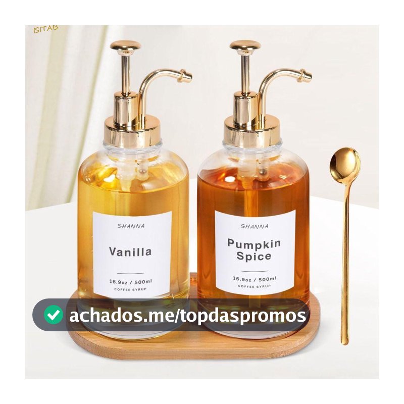 Garrafa De Xarope ISITAB , Dispensador Portátil De Café De Vidro Transparente De 16 Onças , Distribuição Precisa