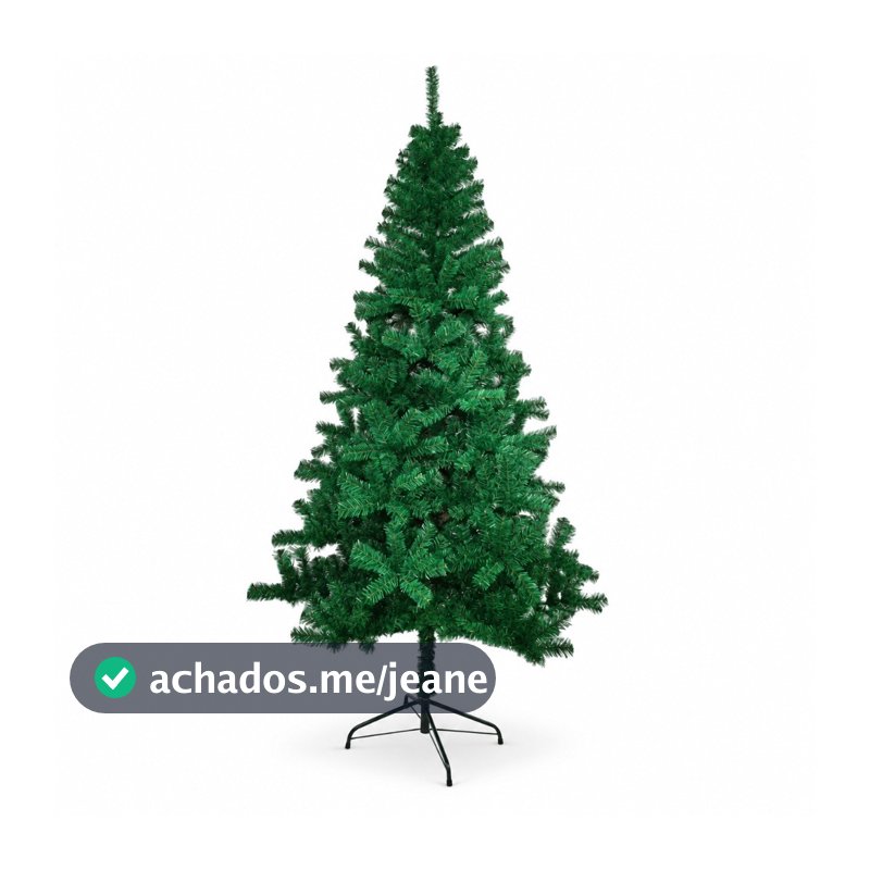 Árvore de Natal Pinheiro Verde 1.80m 600 Galhos Cheia Luxo Base de Ferro