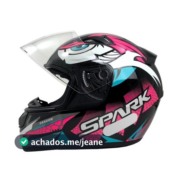 Capacete Moto Feminino Ebf New Spark Esportivo C/ Narigueira