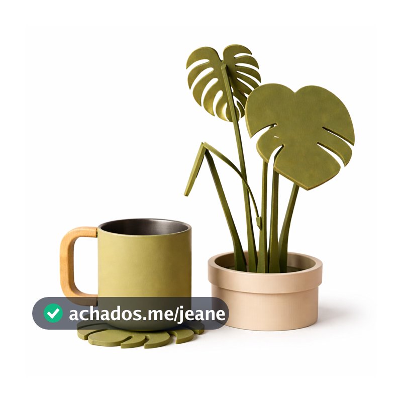 Porta Copos Magnético Criativo 5 Peças Decorativo Mesa Transforma em Planta
