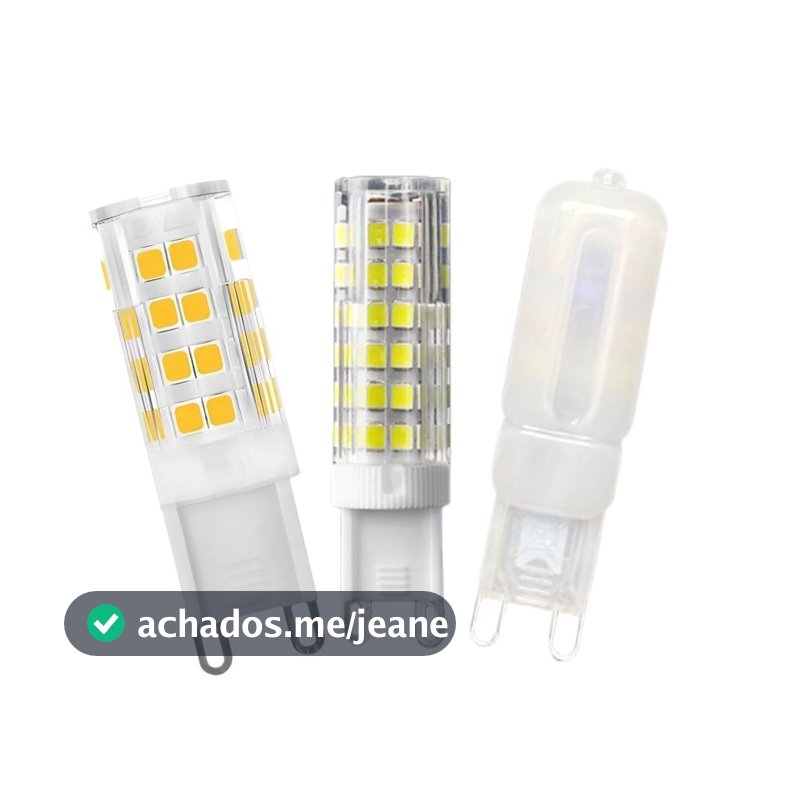 KIT 5-15 Lâmpada Led G9 5w 6w 7w Bipino Halopim Branco Quente Frio110V 220V Lustre Pendentes MEGA