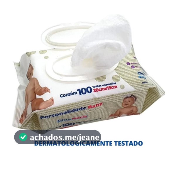 Kit 300 Lenço Umedecido Bebê Personalidade Baby 100un cada Toalha Umedecida Recem Nascido