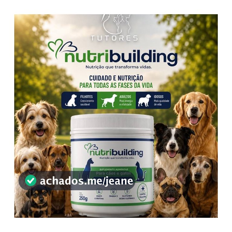 Suplemento Completo Nutribuilding para Cães e Gatos com Colostro
