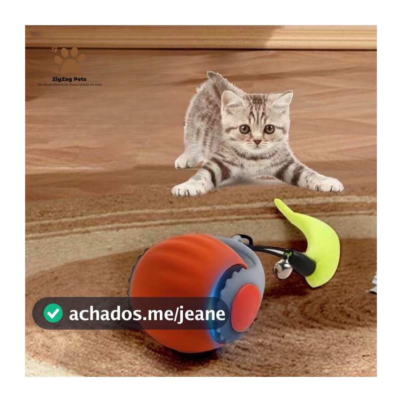 Bola Interativa para Gatos Brinquedo Animais de Estimação em Movimento Automático