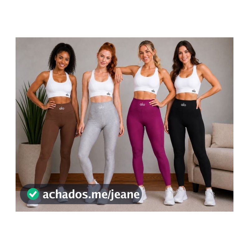 Calça Legging Feminina Academia Cintura Alta Zero Transparência Modeladora Várias Cores
