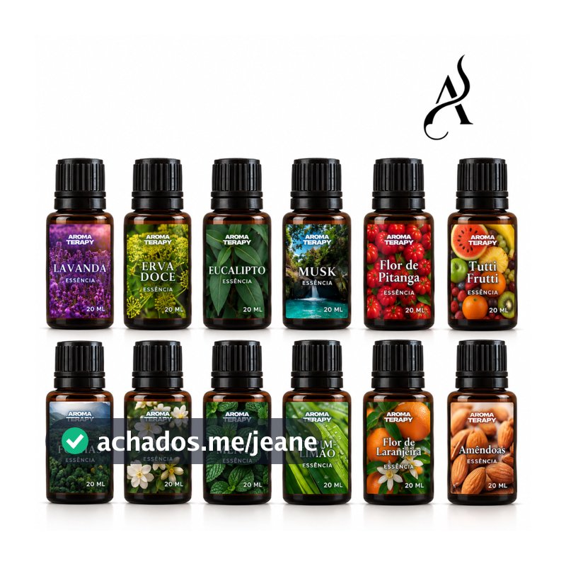 Essências Hidrossolúveis Para Umidificador 20ml a Base de Água | Difusor de Ar e Ambiente Hidrossolúveis