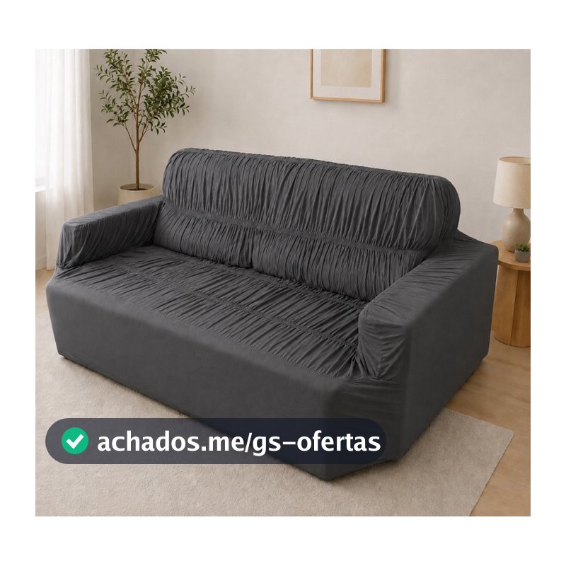 Capa De Sofá De 4 Lugares Retrátil GG - Malha Gel