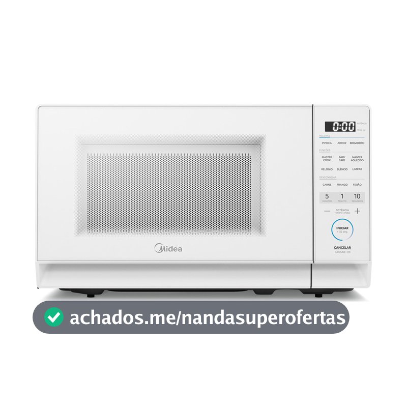 Micro-ondas Midea 20L MasterCook 6 funções MHP20B1 Branco