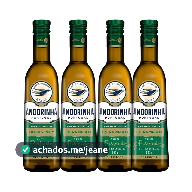 Kit Azeite Extra Virgem Andorinha 500ml - 04 Unidades