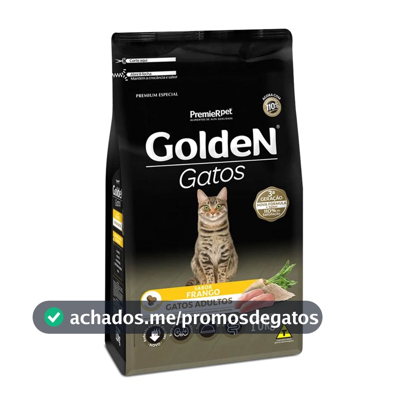 Ração Golden Gatos Adultos Sabor Frango 10kg