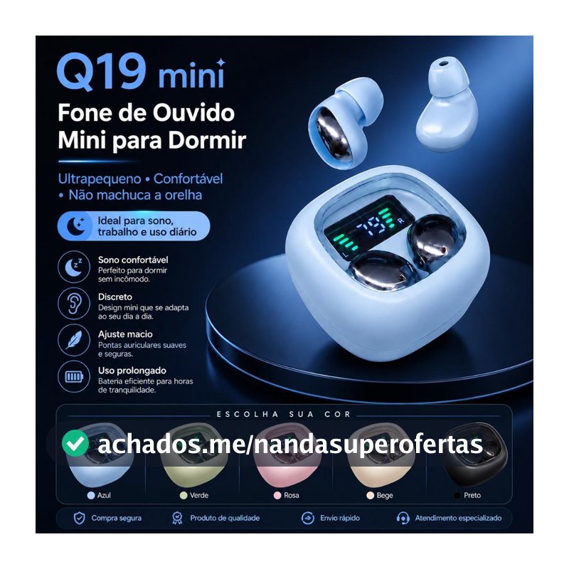 Q19Mini som HiFi espacial padrão,,resistência à água IPX5,cancelamento de ruído ENC, visor digital