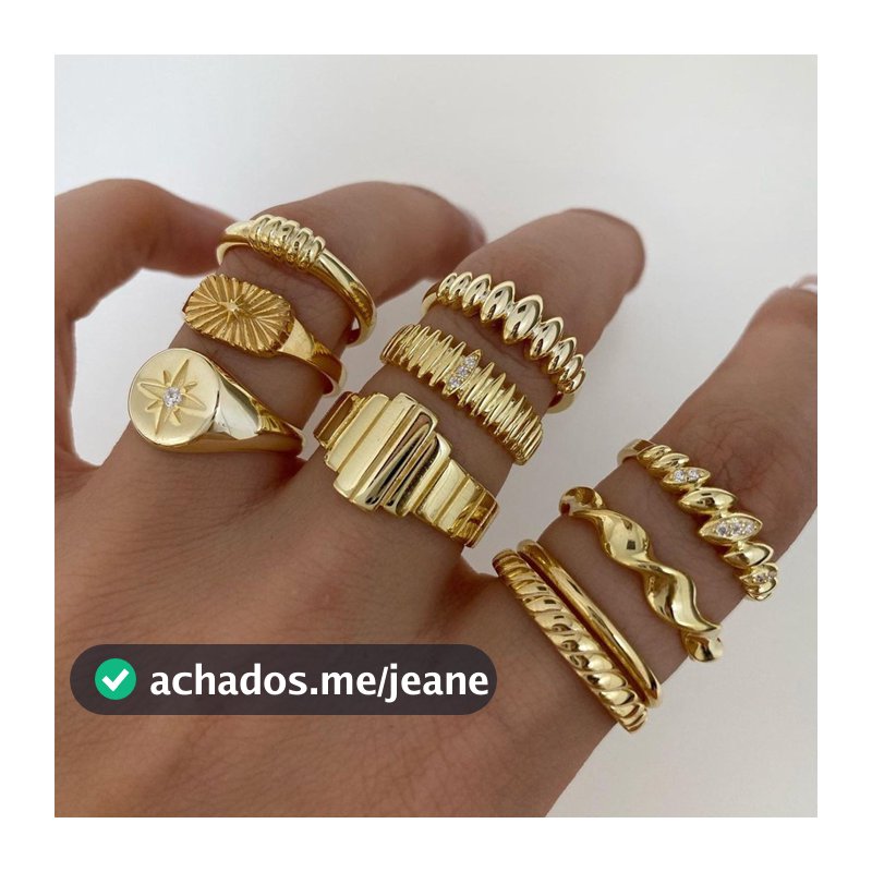10 E 15 Pçs/Set Octogonal Estrela Diamante Conjunto Anel 1.7-1.9cm Para Mulheres Acessórios Charme