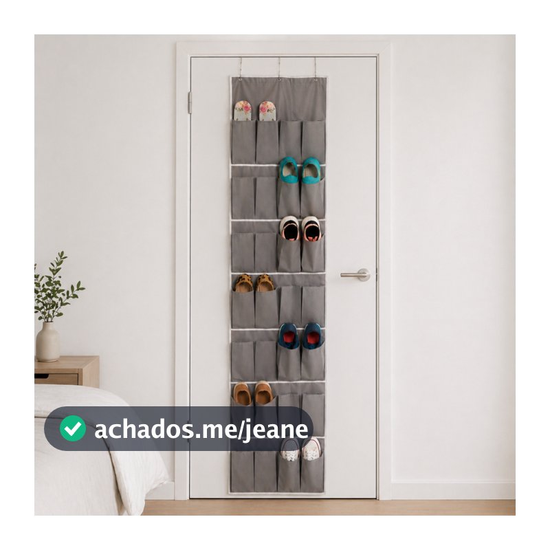 Sapateira de pendurar atrás da porta com 16, 20, 24 divisórias