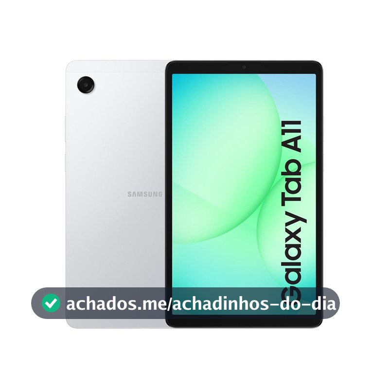 Tablet Galaxy A11 Wi-Fi Tela 8.7 Polegadas 90Hz 64GB Câmera 8MP Prata Samsung