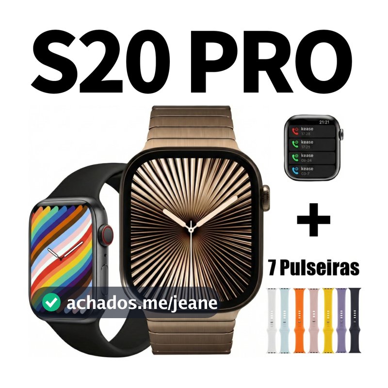 2026 Novo Watch S20 PRO Max Relógio 10 Smart Watch Homens BT Chamada Sempre Em Exibição Temperatura