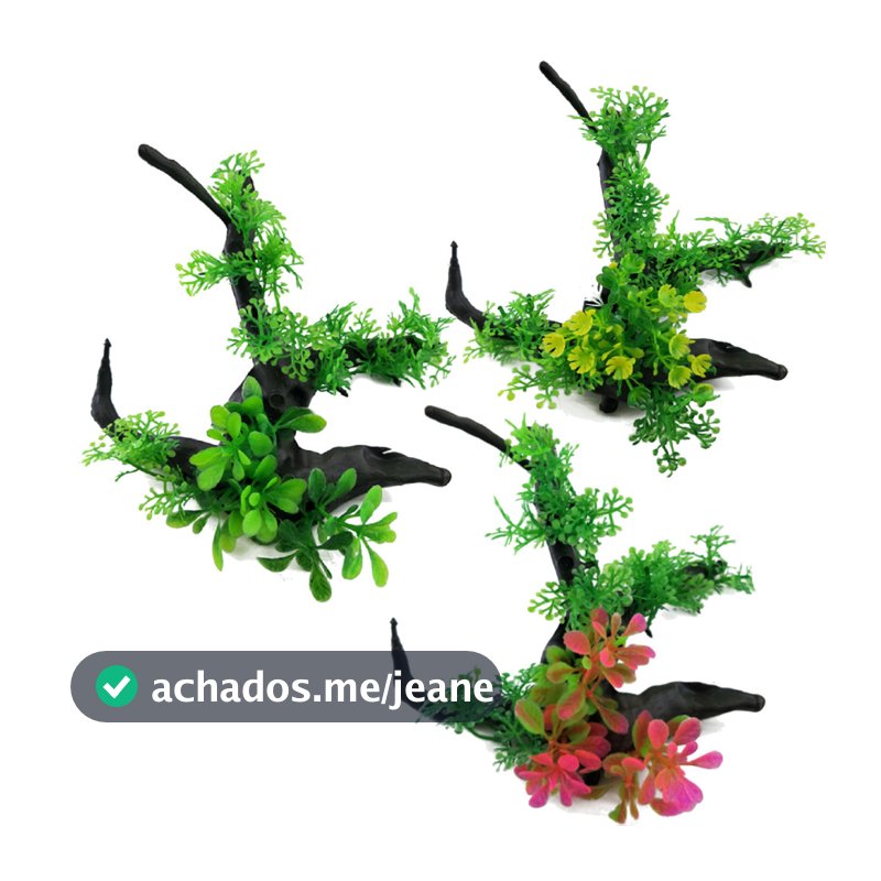 Enfeite para Aquário Tronco Raiz Planta artificial Ornamento Decoração para Aquários 3 modelos
