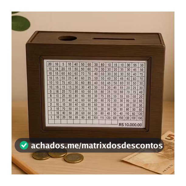 Caixa Cofre Economias mdf Guardar 10mil Reais para Viagem Cofrinhos Metas 2026