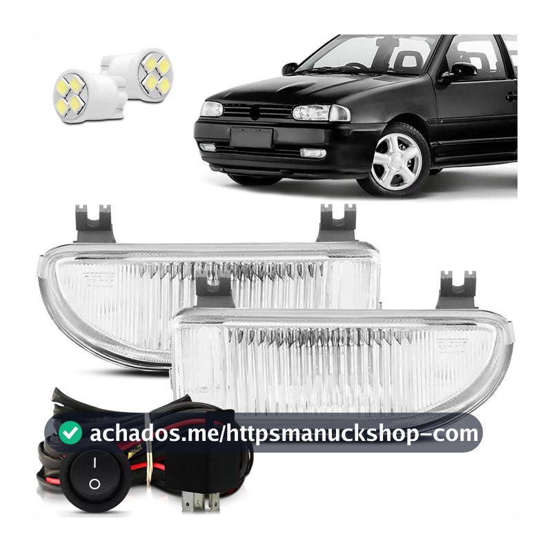 Kit Farol De Milha Gol Parati Saveiro Bola G2 1996 1997 1998 1999