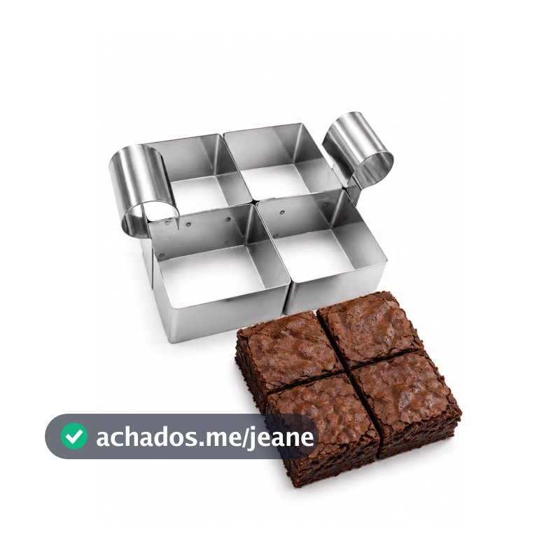 Cortador para Brownie com 6cm Aço Inox Profissional - Corte Perfeito