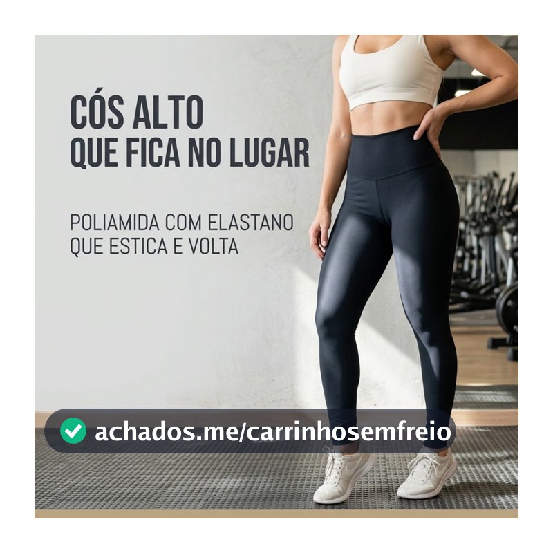 Calça Legging Cintura Alta Feminina Suplex Lisa Empina Bumbum Colorida Plus Size Sem Transparência