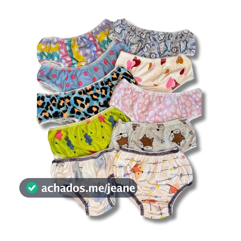 kit com 10 Calcinha infantil Kids
