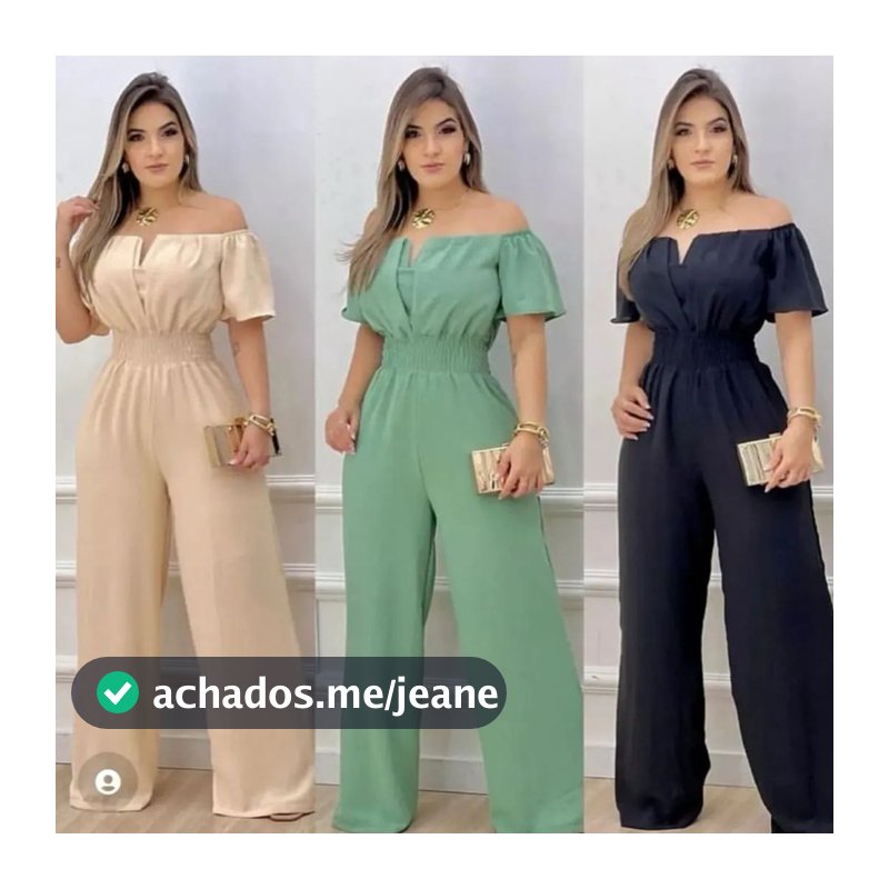 MACACAO FEMININO OMBRO A OMBRO PANTALONA ELEGANTE FESTA CASUAL COM BOJO TAMANHO M 42