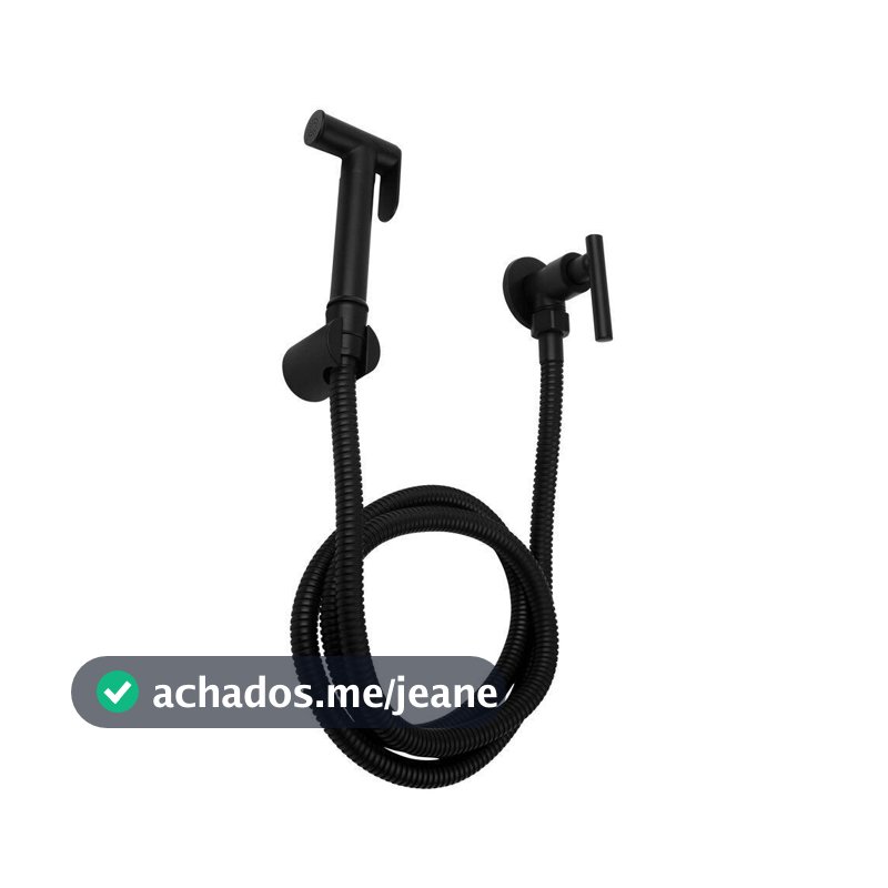 Ducha Higiênica Com Registro 1/2" Shangai Preto Addra