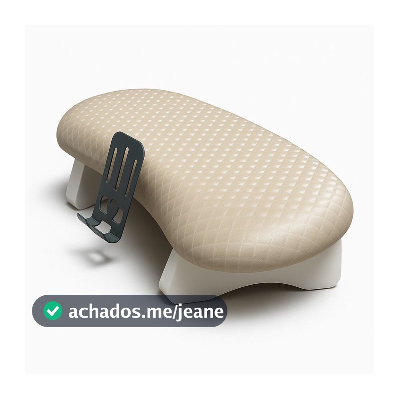 Apoio de Mão Braço para Manicure Semi-curvo Pro com Suporte Celular integrado 10cm Altura Websales Nails