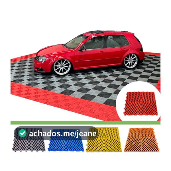 KIT 10 Peças Piso Modular Estrado Automotivo 30x30cm | Direct Borrachas