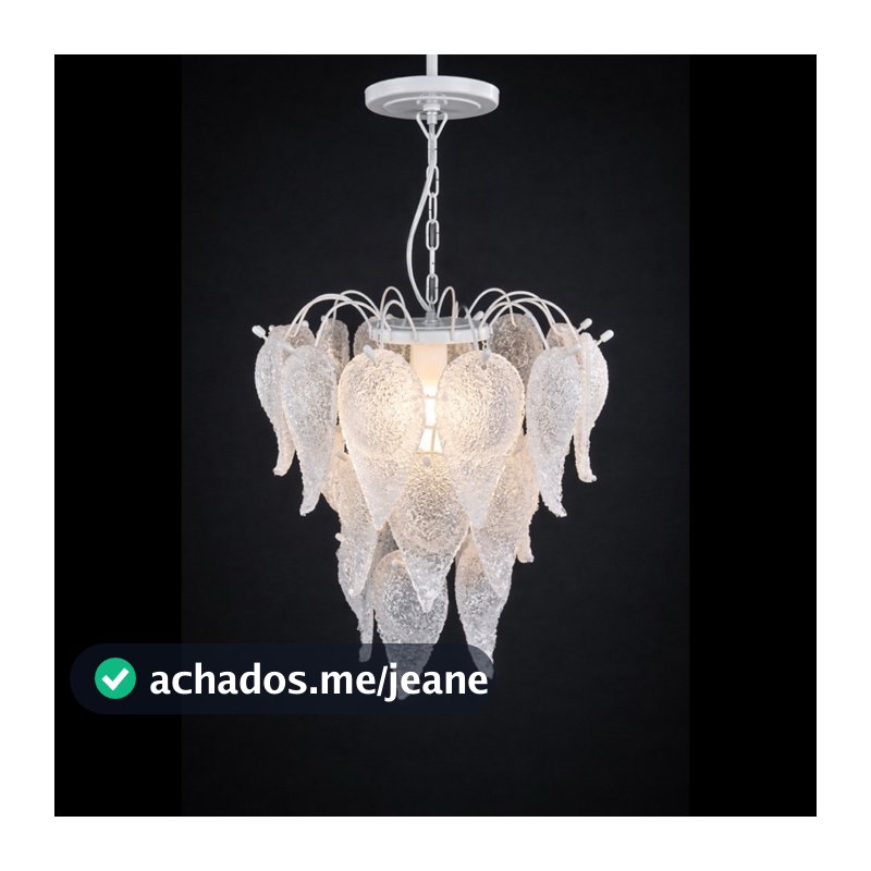 Lustre Para Sala Jantar Quarto Classico Modelo Folha Elegante Decoração Luxo