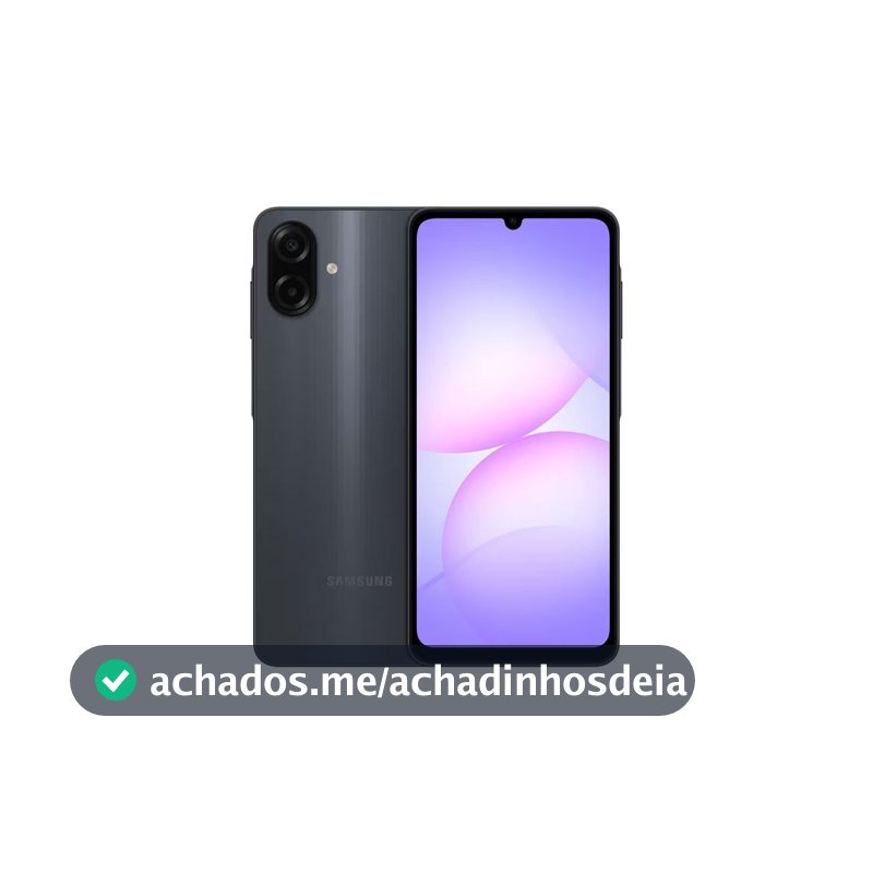 Celular Galaxy A07 Tela 6.7 128GB 4G 90Hz Câmera Dupla 50MP Preto Samsung