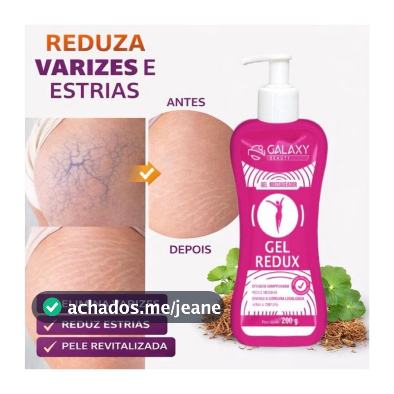 Creme 5 em 1 - Varizes, Gel Redutor De Medidas, Celulites, Flacidez, Má circulação e Câimbras