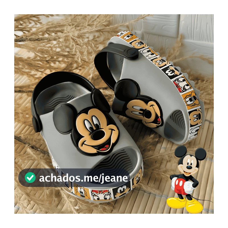Babuche Infantil Menino Mikey Tratorado Antiderrapante Lançamento Chinelo bebe Escola Dia a dia