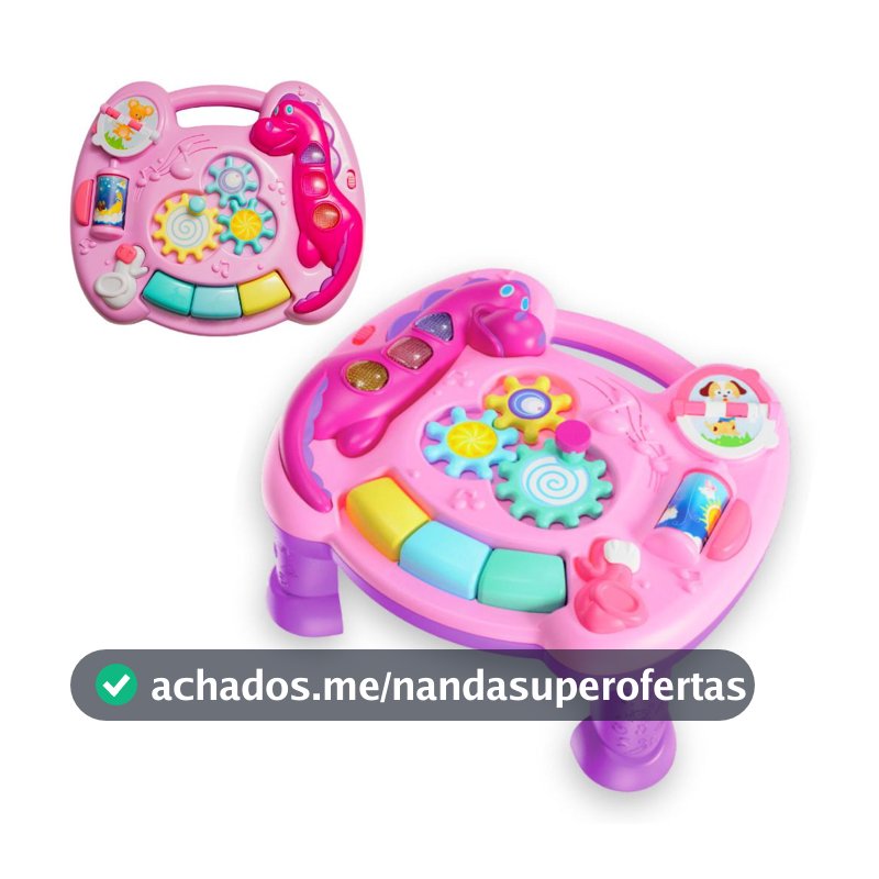Mesa Infantil de Atividades Interativa Musical e Luzes Didática
