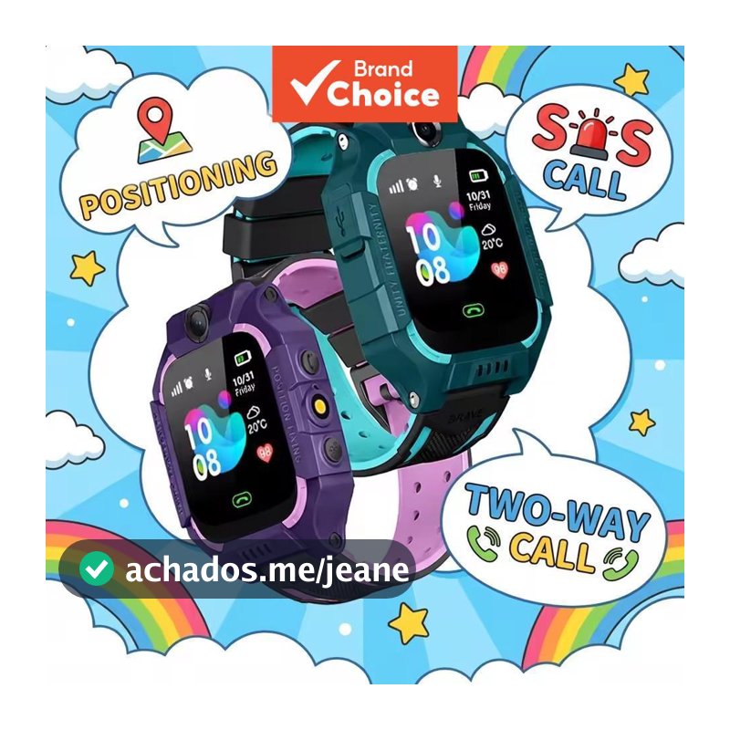 Relógio inteligente infantil 2G com GPS, botão SOS, câmera e bate-papo por voz - Presente de segurança perfeito de