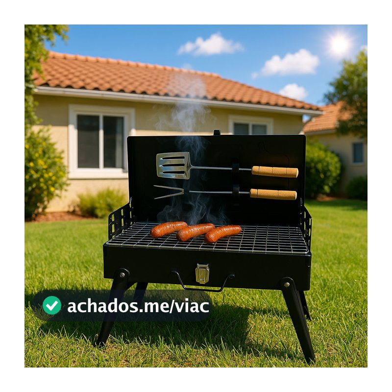 Mini Churrasqueira Portátil - Perfeita para Camping e Viagens