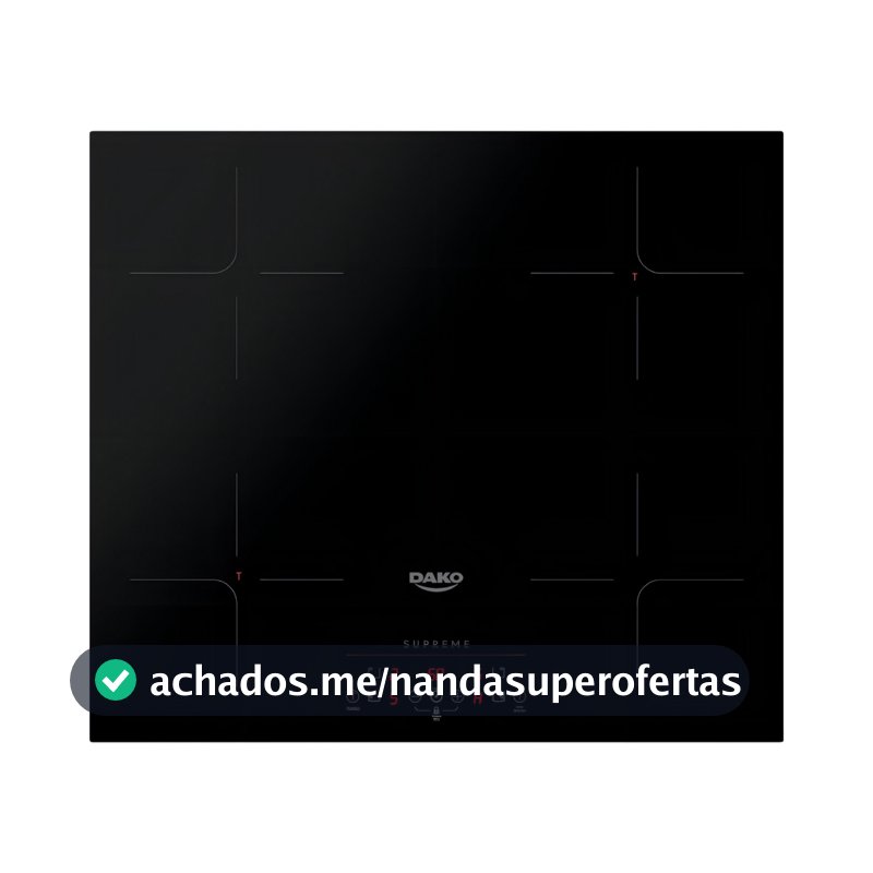 Cooktop De Indução 4 Bocas Dako Supreme Preto 220v