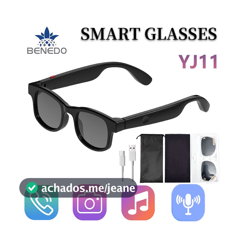 Óculos Inteligentes YJ-11 De Sol Chamada Para unisex sem fio Lentes De Substituição bluetooth