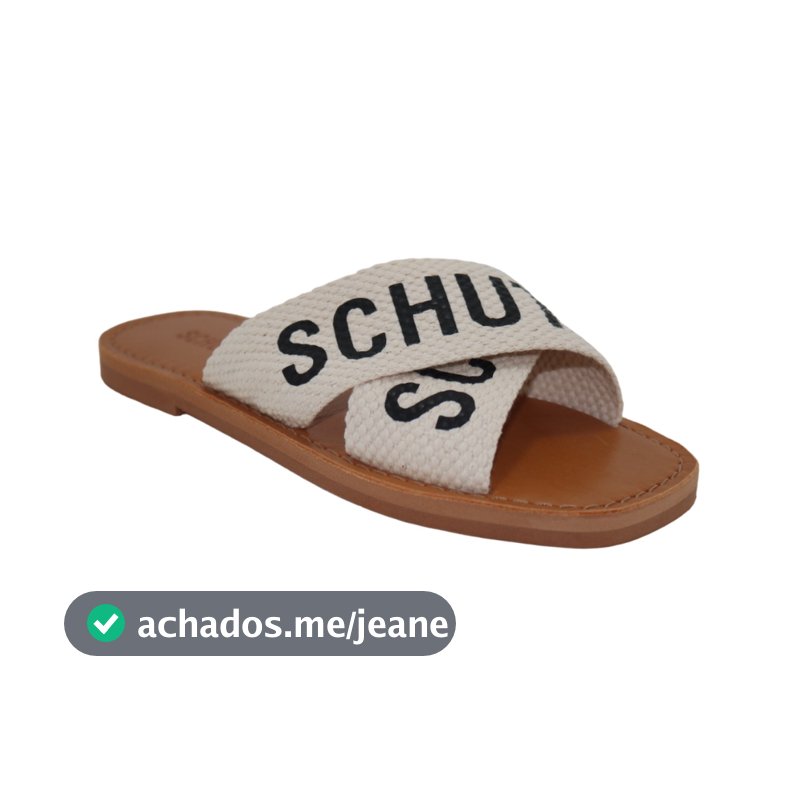 RASTEIRA FLAT SCHUTZ COM TIRAS EM X