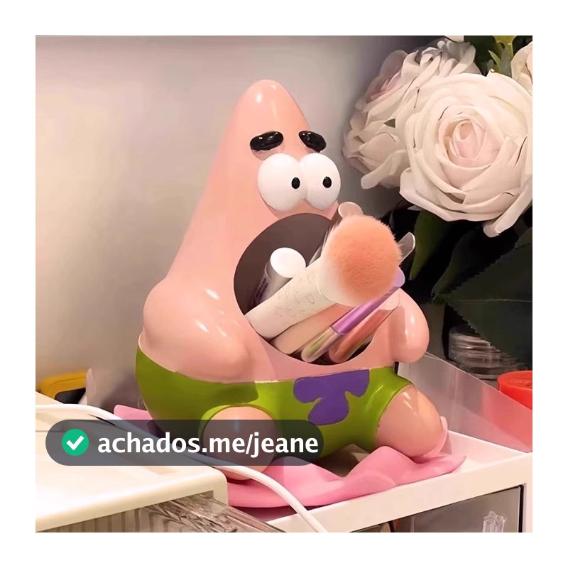 Bob Esponja Dos Desenhos Animados Bonito PVC Caneta Titular Ornamento De Armazenamento Caixa De Pincel De Maquiagem Anim