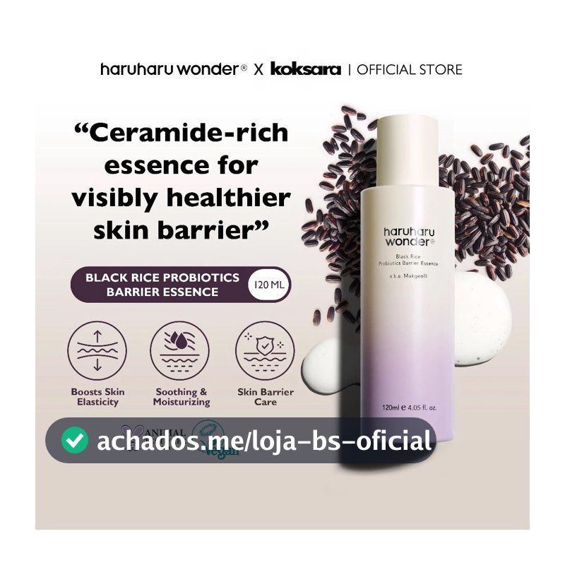 Haruharu Wonder Black Rice Probiotics Barrier Essence 120ml, 30ml