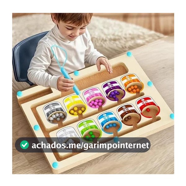 Brinquedo Educativo Labirinto Montessori Jogo Cores Infantil