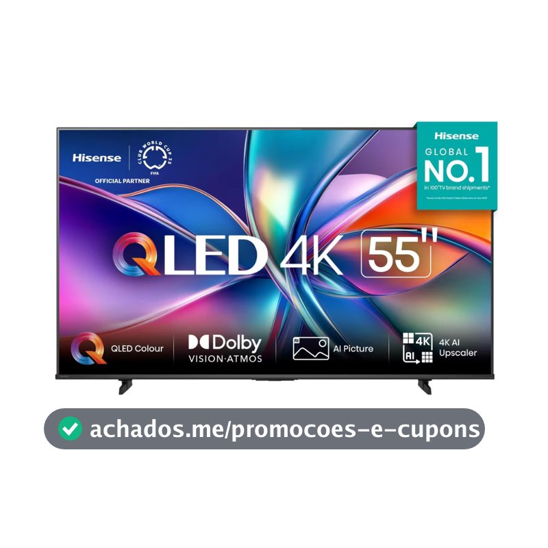 Smart TV 55 4K UHD QLED 55Q6QV HDR10 Dolby Atmos Vidaa U9 Hisense