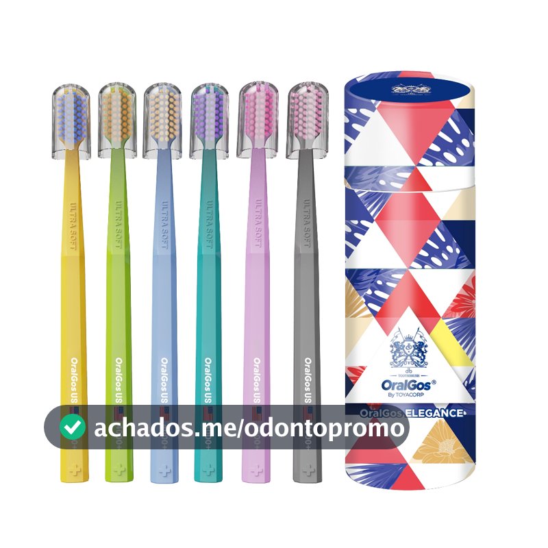 OralGos Escova de Dente Deep Cleaning Pacote Familiar Com 6 Unidades